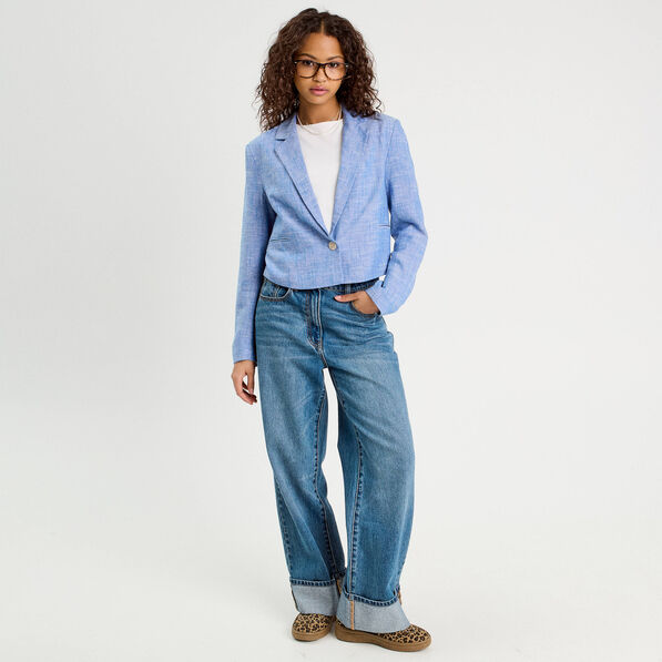 veste esprit blazer bleu gris femme Veste esprit blazer bleu gris femme