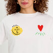 T-shirt cropped blanc femme