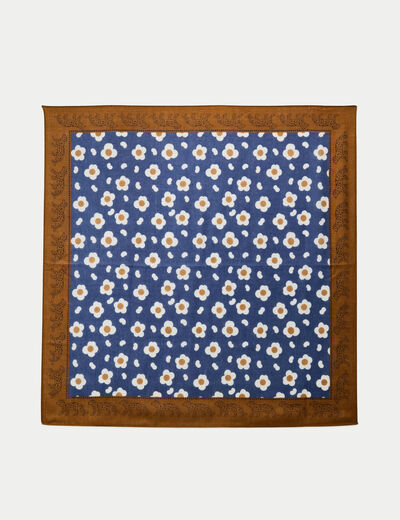 Foulard bleu fonc&eacute; femme