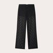 Pantalon dentelle large noir femme