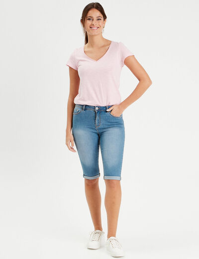 T-shirt manches courtes rose femme
