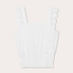 Blouse bretelles fines ecru femme