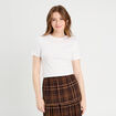 T-shirt cropped blanc femme