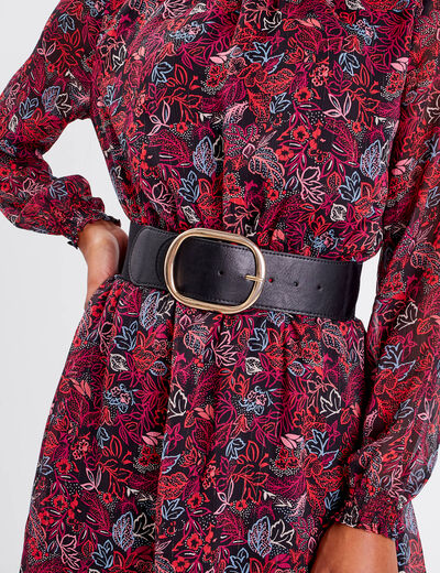 Ceinture élastiquée noir femme