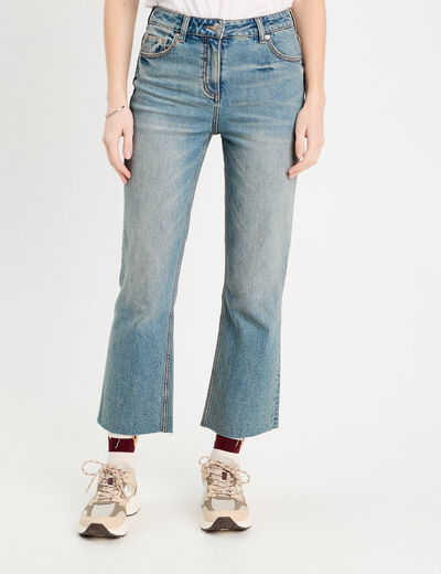 Jeans flare 7/8ème denim dirty femme