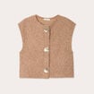 Gilet sans manches marron clair femme