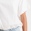T-shirt effet boule blanc femme