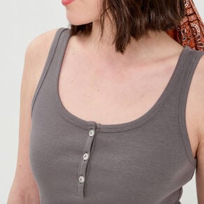 debardeur sans manches gris fonce femme Débardeur sans manches gris foncé femme