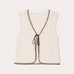 Gilet sans manches ecru femme