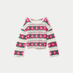 Pull manches longues rose fushia femme