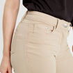 Jeans slim 5 poches taupe femme