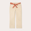 Pantalon flare 7/8ème marron clair femme