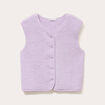 Gilet sans manches effet polaire parme femme