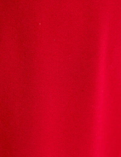 Pantalon barrel taille standard rouge femme