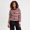 Gilet manches longues bordeaux femme
