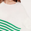 Pull manches longues vert femme
