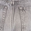 Jean wide leg taille haute Petite denim gris femme