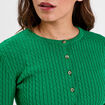 Gilet ajust&eacute; en coton manches longues vert pastel femme
