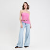 Bandeau ajusté sans manches dentelle rose femme