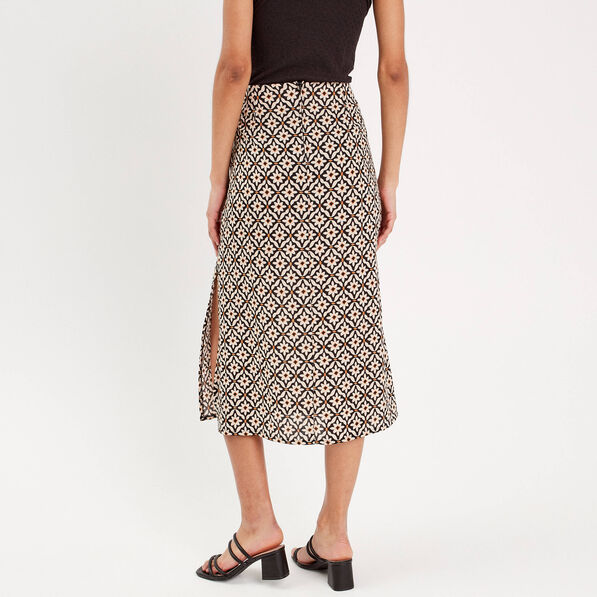 jupe midi evasee blanc femme Jupe midi évasée blanc femme