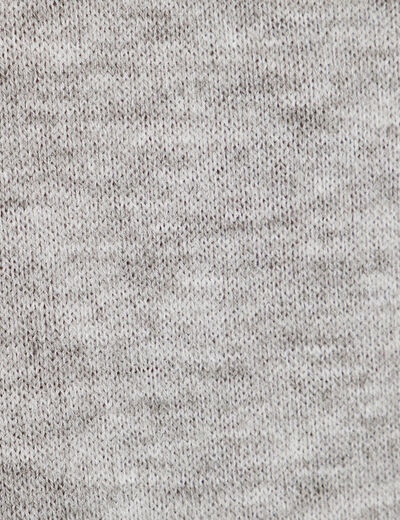 Pull col chemise bijoux gris clair femme