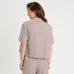 Chemise manches courtes noir femme