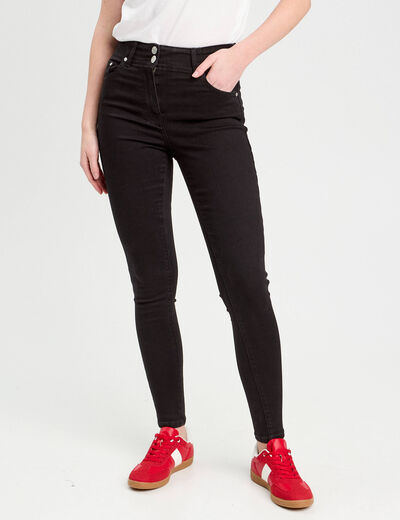 Jeans skinny 5 poches denim noir femme