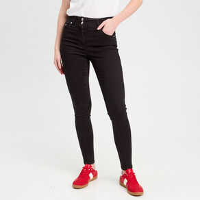 jeans skinny 5 poches denim noir femme Jeans skinny 5 poches denim noir femme
