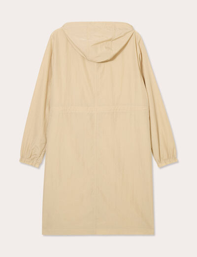 Parka déperlante 2-en-1 avec pochette vert kaki femme