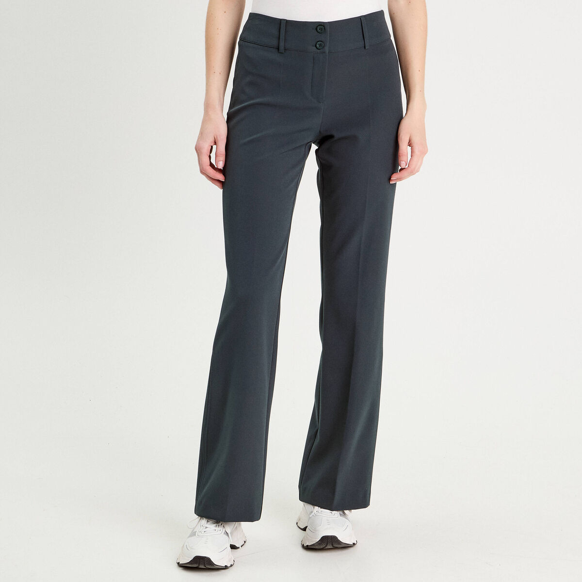 Pantalon flare vert femme