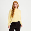Pull manches longues jaune pastel femme