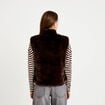 Veste r&eacute;versible sans manches marron fonc&eacute; femme