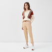 Pantalon chino 7/8ème beige femme