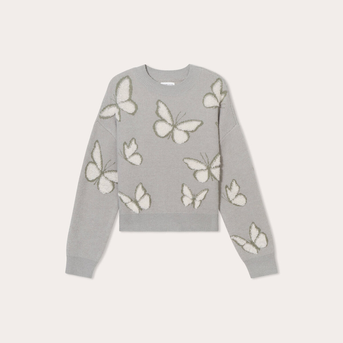 Pull manches longues vert pastel femme