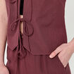Gilet sans manches prune femme