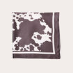 Foulard carré satin noir femme
