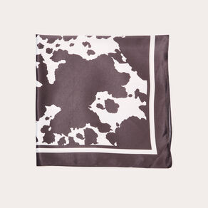 Foulard carré satin noir femme