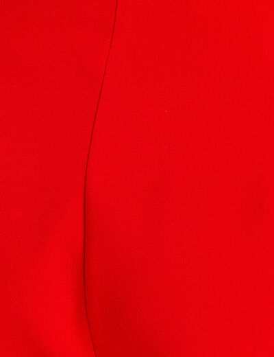 Jupe-short droite fentes rouge femme