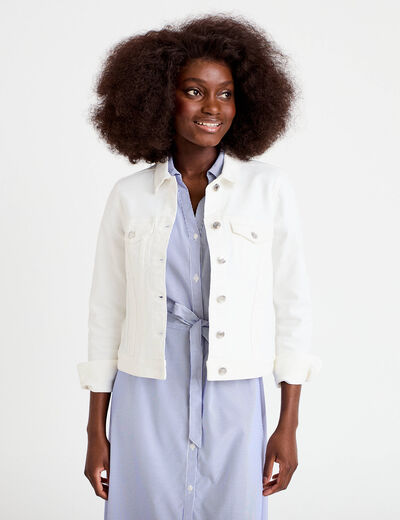 Veste en jean ecru femme