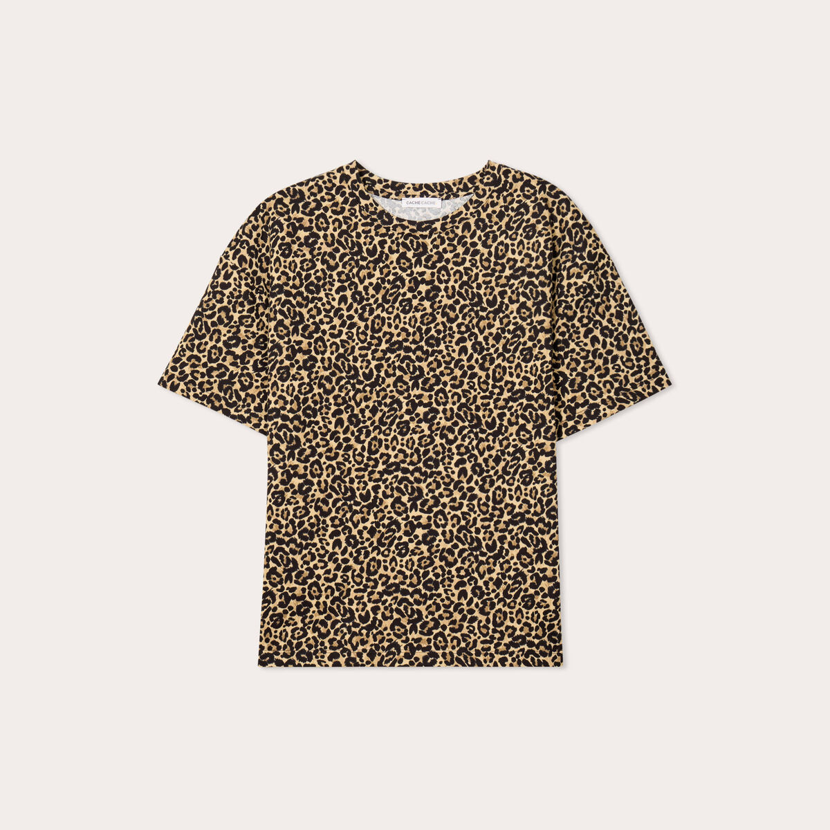 T-shirt manches courtes beige femme