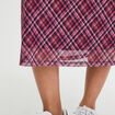 Jupe longue &eacute;vas&eacute;e rouge cerise femme