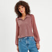 Blouse manches longues blanc femme