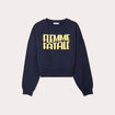 Sweat oversize bleu marine femme