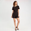 Combishort ajust&eacute;e noeud dos noir femme