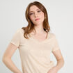 T-shirt manches courtes irisé couleur or femme