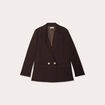 Blazer droit marron foncé femme