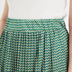 Jupe midi &eacute;vas&eacute;e pliss&eacute;e blanc femme