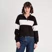 Polo manches longues noir femme