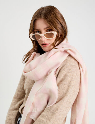 Écharpe rose poudrée femme