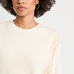 Sweat manches longues ecru femme